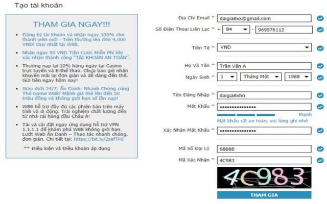 W88 - Nhà Cái Uy Tín & An Toàn Và Chất Lượng Hàng Đầu 5 Đăng ký tài khoản W88 cực kỳ đơn giản với hướng dẫn trên